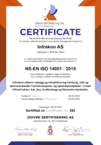 Infrakon AS ISO14001 Cert.No.282 2025